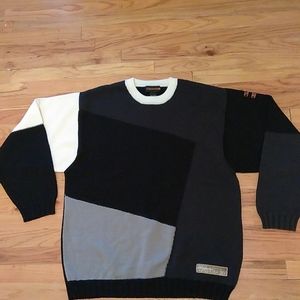 Multi colored Russian made knit sweater xl